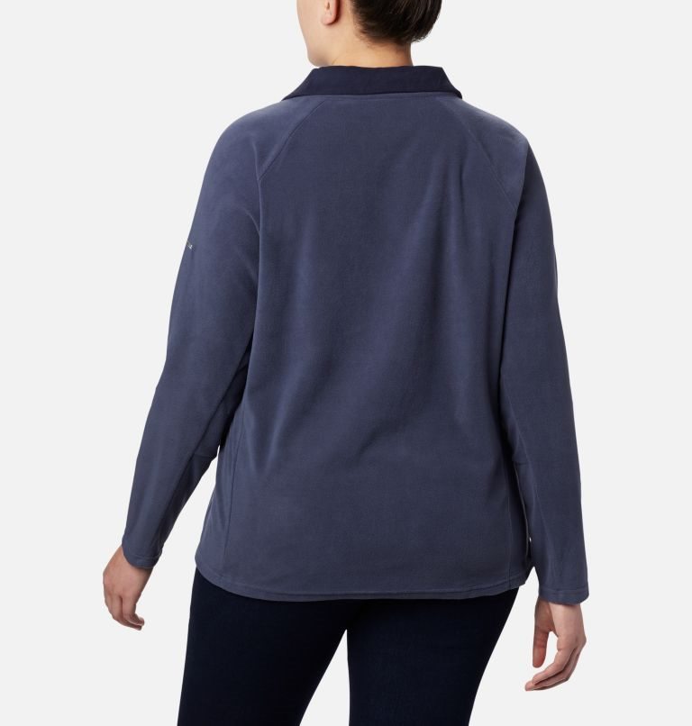 Women's Columbia Glacial IV 1/2 Zip Sweatshirts Navy | Plus Size CA-TL8A5